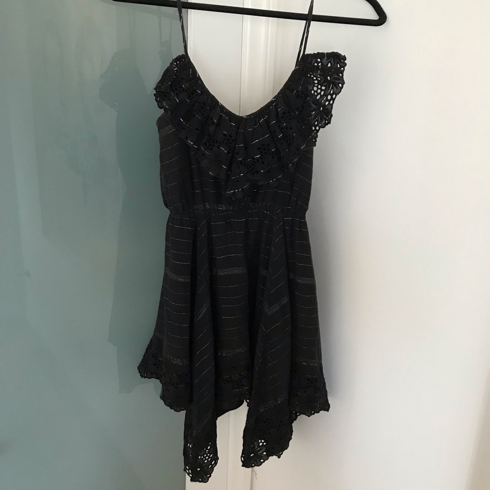 ❌SOLD❌ Meghan Striped Dark Navy Dress xs